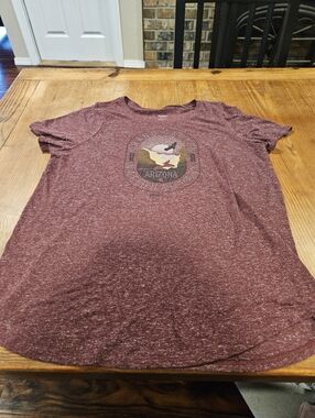 Sonoma Heathered Burgundy Grand Canyon Graphic Short Sleeve Tee